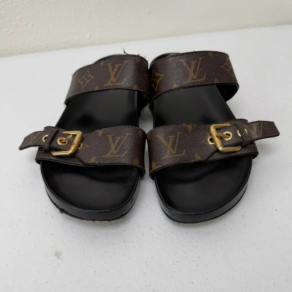 Louis Vuitton Monogram Flat Comfort Mule Sandals EU 37- US 7 - Picture 3 of 16